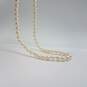 14k Gold Knotted FW Pearl 17 Inch Necklace 27.0g image number 4