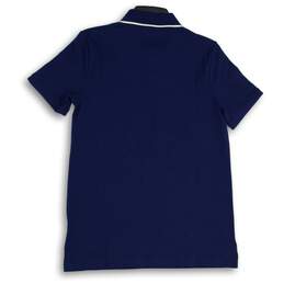 Lands' End Mens Blue Spread Collar Short Sleeve Polo Shirt Size ST alternative image