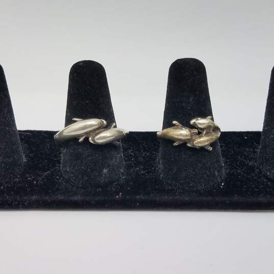 Sterling Silver Dolphin Ring Bundle 4pcs 14.1g image number 3