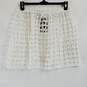 1Z45 Women White Netted Skirt Sm M NWT image number 1