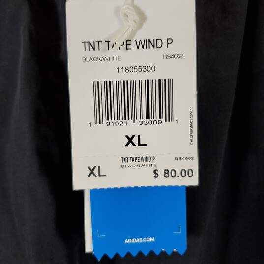 Adidas Men's Black Windbreaker Pants SZ XL NWT image number 7