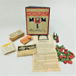 Vintage Late 1935 Blue Box Parker Brothers Monopoly No Board