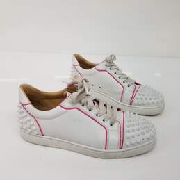 Christian Louboutin White Pink Viera 2 Low Top Sneakers Women's Size 8 alternative image