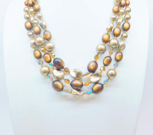 Vintage Goldtone Icy Rhinestone Costume Jewelry Lot 109.4g image number 2