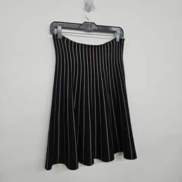Black Striped Flare Skirt