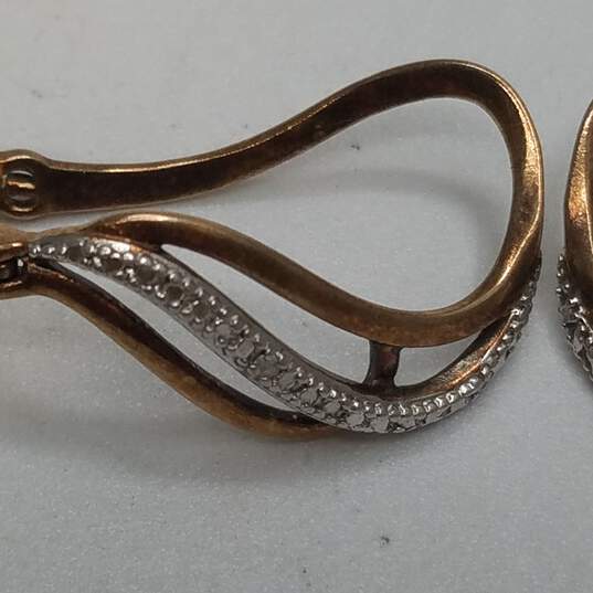 Ross Simons Gold Over Diamond Post Earrings/Pendant Bundle 2pcs 6.8g image number 2
