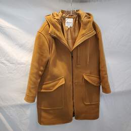 Madewell Brown Wool Blend Full Zip Hooded Jacket Size S