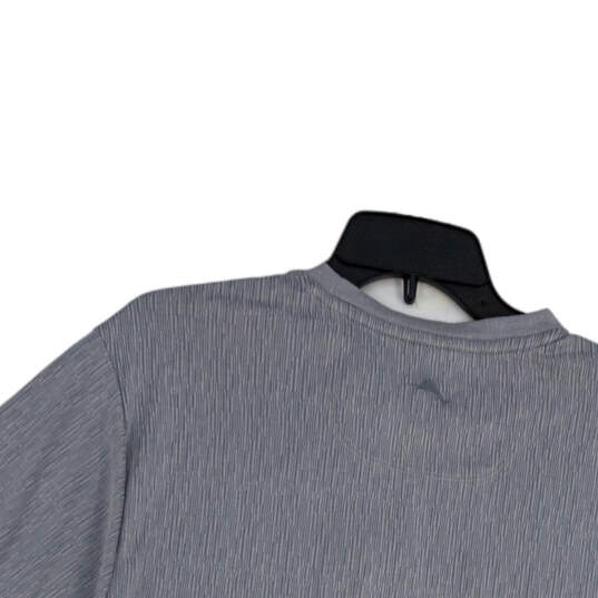 NWT Mens Gray Short Sleeve Crew Neck Side Slit Pullover T-Shirt Size Large image number 4