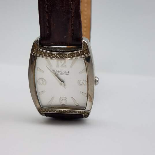 Caravelle By Bulova 43T09 26mm St. Steel Vintage Women' s Wristwatch 26g image number 3
