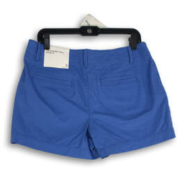 NWT Womens Blue Monroe Twill Flat Front Slash Pocket Chino Shorts Size 8 alternative image