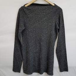 Eileen Fisher heathered knit boatneck tunic sweater women's S