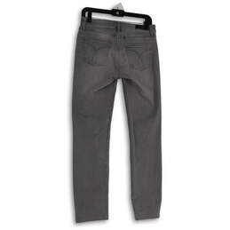 Womens Gray Denim Medium Wash Pockets Stretch Skinny Leg Jeans Size 8X32 alternative image