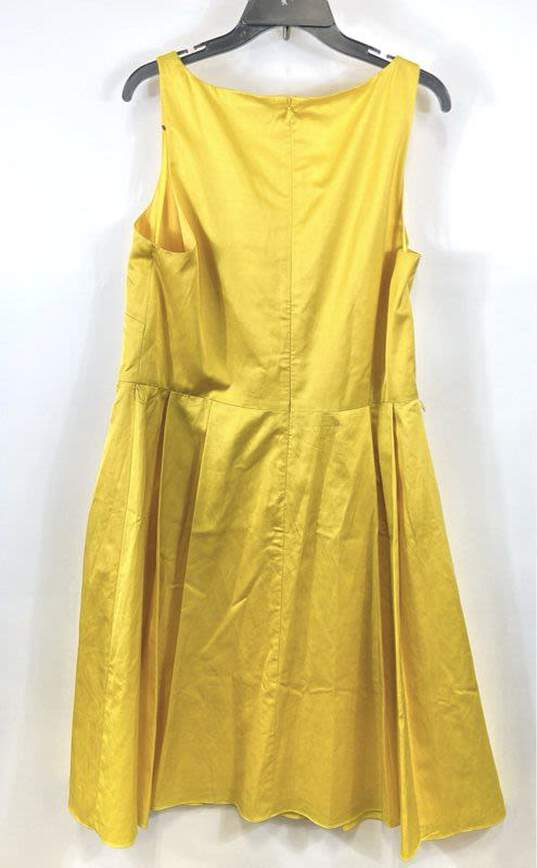 Lauren Ralph Lauren Women Yellow A-Line Dress Sz 16 image number 2
