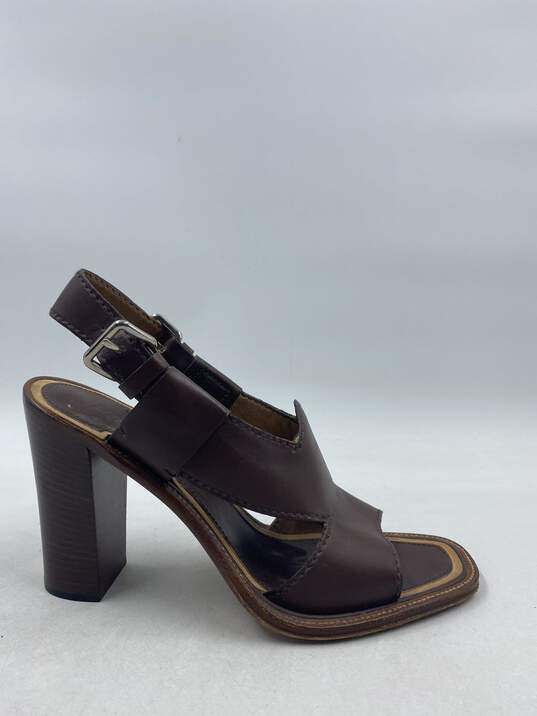 Authentic Prada Brown Slingback Heels W 6.5 image number 1