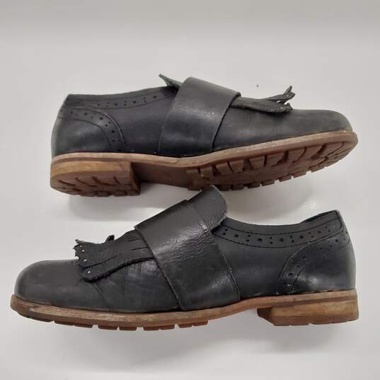 Kork-Ease Bailee Kiltie Monk Strap Black Leather Oxford Loafer Shoes Women's Sz 8M image number 7