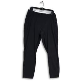 NWT Womens Black Flat Front Slash Pocket Pull-On Ankle Pants Size Large