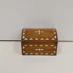 Handcrafted Wood & Mother of Pearl Trinket / Storage Box