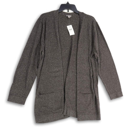 NWT Womens Gray Heather Long Sleeve Open Front Cardigan Sweater Size XL image number 1