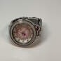 Designer Betsey Johnson Silver-Tone Flower Pop Round Dial Analog Wristwatch image number 2