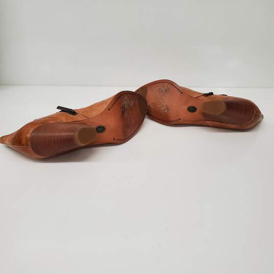 FRYE WM's Tan Reina's Camel Leather Booties Size 8M image number 5