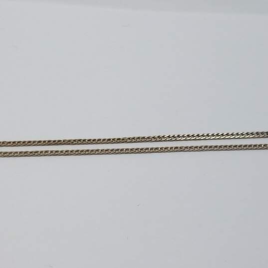 Sterling Silver Multi Color Crystal Heart Pendant 19" Necklace 16.3g image number 2