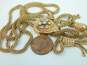 Vintage 14k Yellow Gold Etched Shield Opal Tassel Lariat Necklace 33.5g image number 7