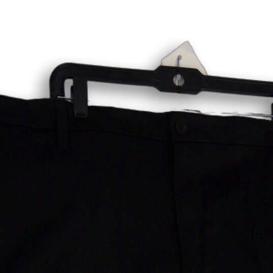NWT Mens Black Supreme Flex Flat Front Slash Pockets Chino Shorts Size 54 image number 4
