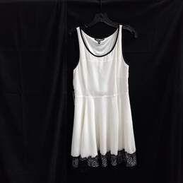 Express Ivory & Black Lace Trim Tank Style Dress Size 6 - NWT