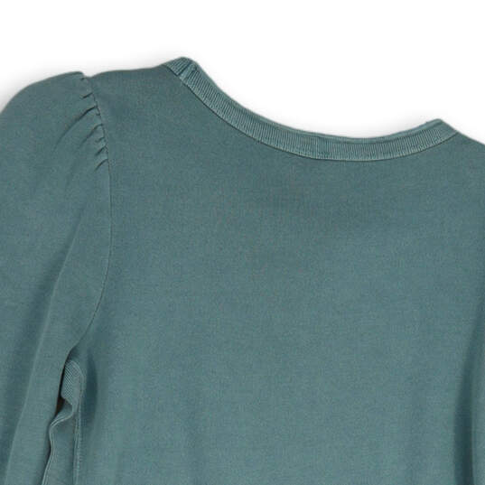 NWT Womens Green Round Neck Long Sleeve Pullover Sweatshirt Size M image number 4