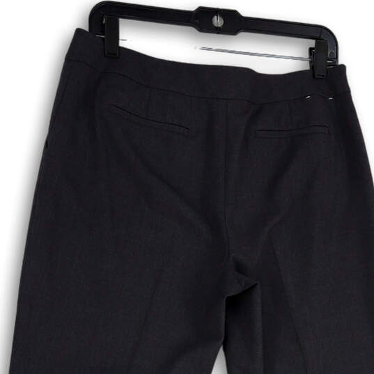 Womens Gray Flat Front Slash Pocket Stretch Straight Leg Dress Pants Size S image number 4