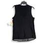 NWT Coldwater Creek Womens Black Beaded V-Neck Sleeveless Pullover Tank Top Sz M image number 2