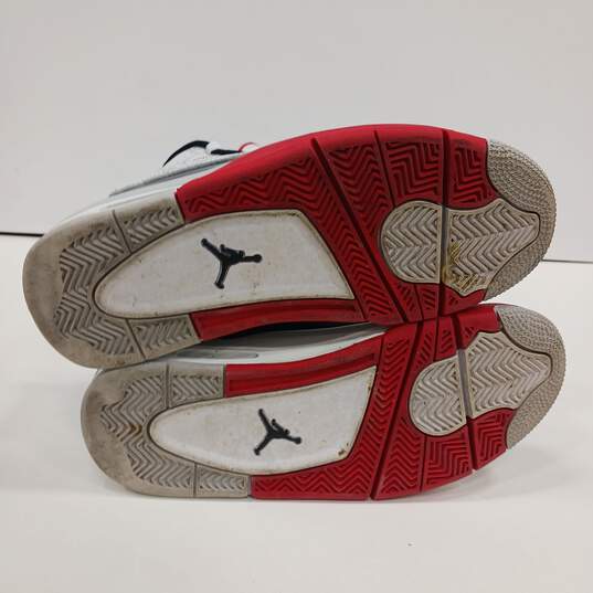 Men's White, Black & Red Air Jordan's Size 7 image number 6