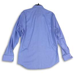 NWT Mens Blue Long Sleeve Spread Collar Slim Fit Button-Up Shirt Size L alternative image