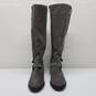 Mark Fisher Arbor Grey Suede Tall Studded Buckle Boots Size 5 image number 2