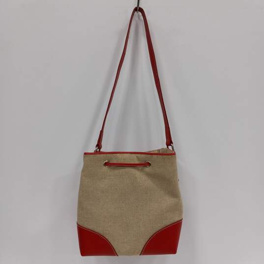 Anne Klein Red And Light Brown Bucket Purse image number 3