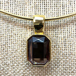 Designer Joan Rivers Gold-Tone Amber Stone Classic Choker Necklace alternative image