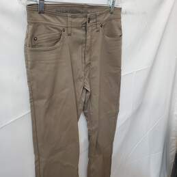 Prana Khaki Men's Slim Fit Nylon/Spandex Pants Size 32 alternative image