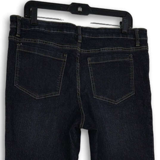 Womens Blue Denim Medium Wash 5-Pocket Design Skinny Leg Jeans Size 14 image number 4