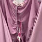 NWT Womens Purple Spaghetti Strap Surplice Neck Ruched Mini Dress Size L image number 4