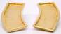 Vintage Frederick Mosell Gold Tone Oblong Textured Clip On Earrings 14.0g image number 4