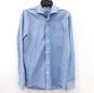 Ermenegildo Zegna Long Sleeve Men's Dress Shirt Blue Size M with COA image number 1