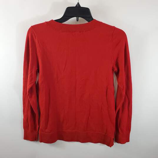 Loft Women Red Sweater S NWT image number 5