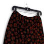 Womens Black Printed Elastic Waist Stretch Regular Fit Pajama Pants Size 1X image number 4