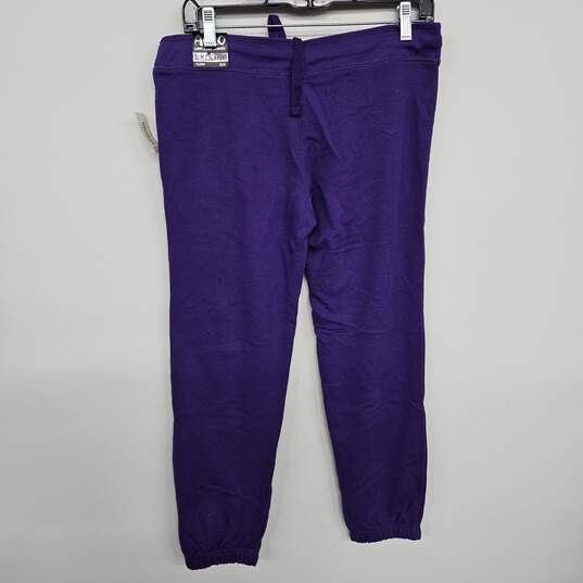 Purple Slim Cinch Pants With Drawstring image number 2