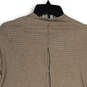 Womens Tan Long Sleeve Back Keyhole Ribbed Tunic Blouse Top Size XS image number 4