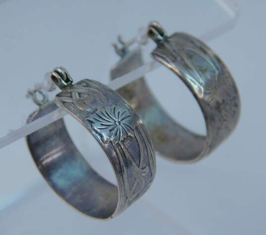VNTG Engraved 925 Sterling Silver & Turquoise Beaded Jewelry image number 6