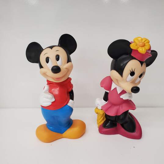 VTG IIIco 11.5 Inch Mickey & Minnie Coin Piggy Bank Figures image number 1