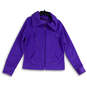 Womens Purple Fleece Long Sleeve Thumb Hole Full-Zip Jacket Size Large image number 1