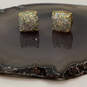 Designer Kate Spade Gold-Tone Opal Glitter Small Square Stud Earrings image number 1