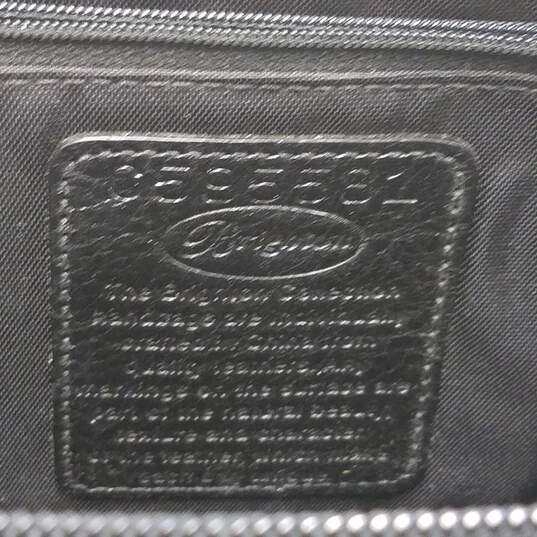 Brighton Black/Brown Pebble Leather Shoulder Bag image number 4